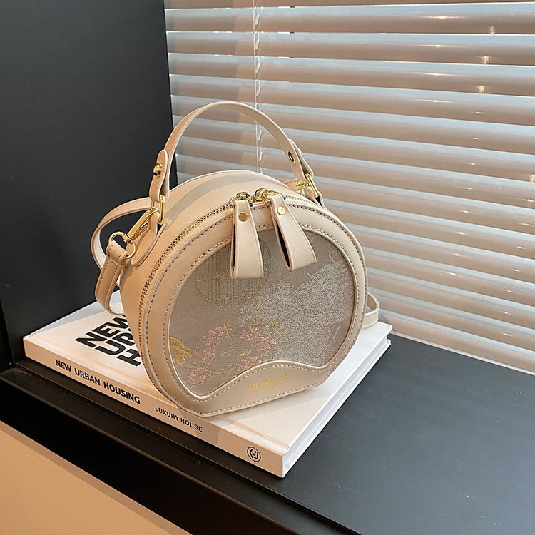 PU Embroidered Shoulder Crossbody Handbag - Image 3