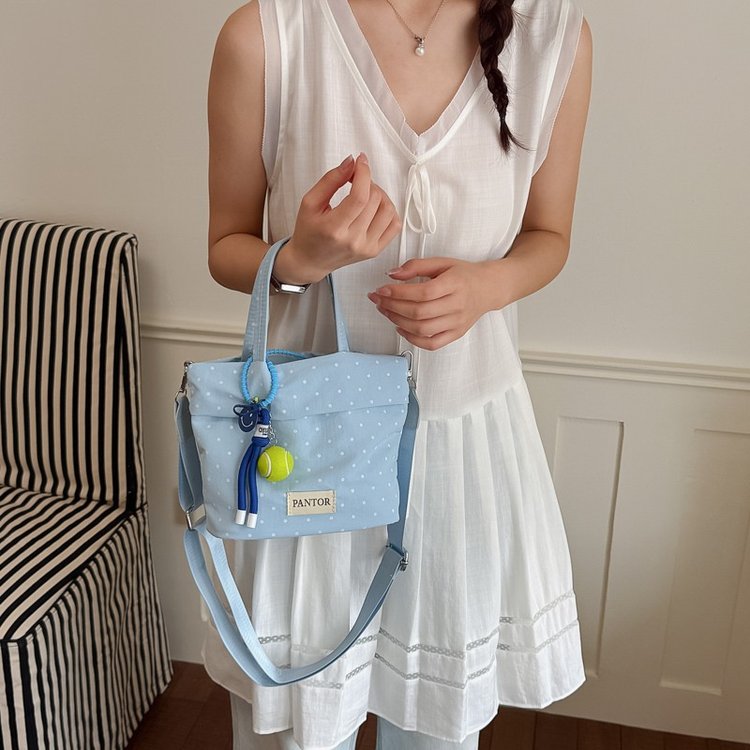 Women's Crossbody Bag with Zip Closure and Charm - Summer 2026 - Image 3