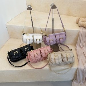 Women's One Size Shoulder Crossbody Handbag with Lock Closure - Summer 2026